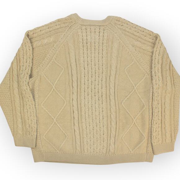 KarlAnthonyTowns XXL Nike Life Cable Knit Sweater Rattan DQ5176-206 NEW KAT - Picture 6 of 14